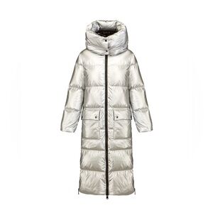 GOLDBERGH Jett Quilted Metallic Coat Apres Ski Silver Silver Puffer Jacket 14 XL